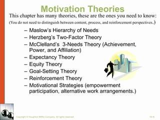 Exploring Alternative Motivation Strategies